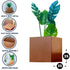Metal Garden Square Planter 35cm Steel Outdoor Plant Pot Durable Raised Flower Bed 35 L
